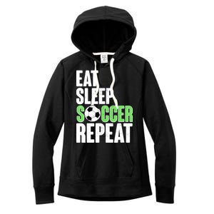 Eat Sleep Soccer Repeat Women's Fleece Hoodie