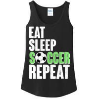 Eat Sleep Soccer Repeat Ladies Essential Tank