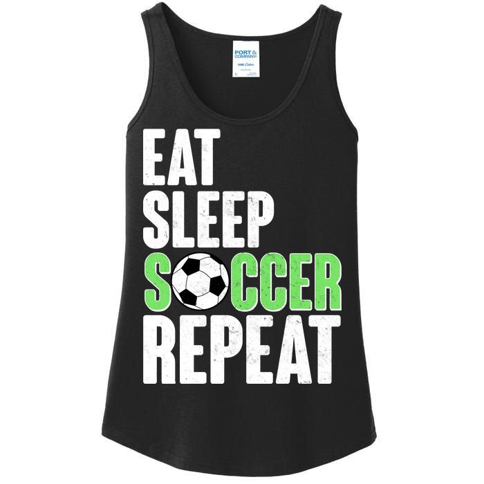 Eat Sleep Soccer Repeat Ladies Essential Tank