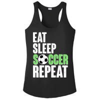 Eat Sleep Soccer Repeat Ladies PosiCharge Competitor Racerback Tank