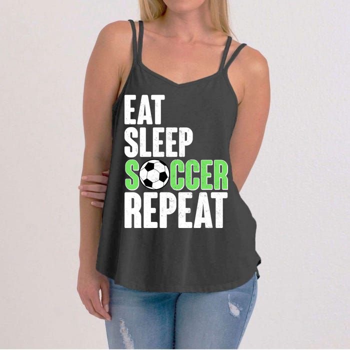 Eat Sleep Soccer Repeat Women's Strappy Tank