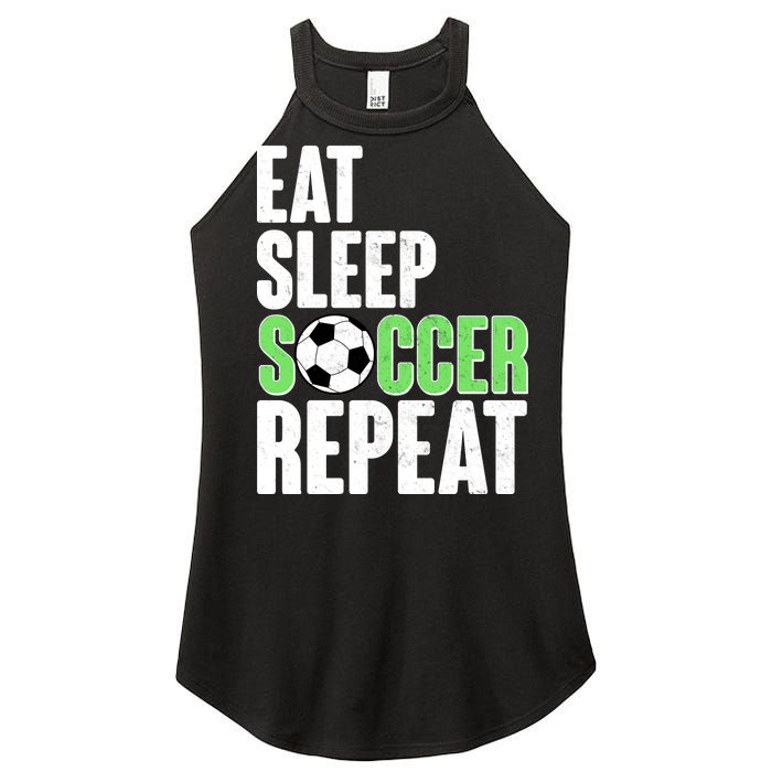 Eat Sleep Soccer Repeat Women's Perfect Tri Rocker Tank