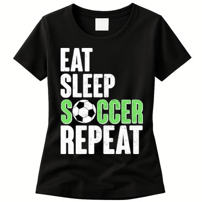 Eat Sleep Soccer Repeat Womens T-Shirt