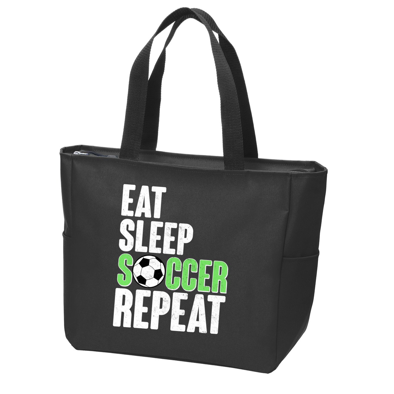 Eat Sleep Soccer Repeat Zip Tote Bag