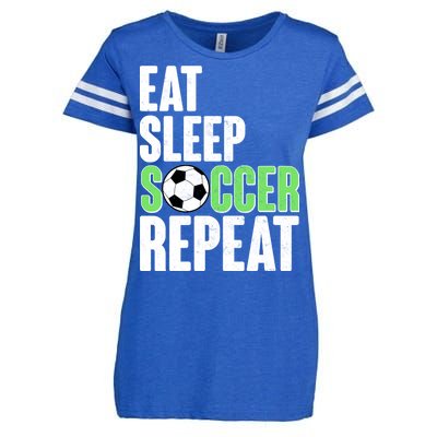 Eat Sleep Soccer Repeat Enza Ladies Jersey Football T-Shirt