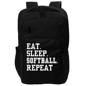 Eat Sleep Softball Repeat Impact Tech Backpack