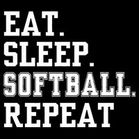 Eat Sleep Softball Repeat Backpack