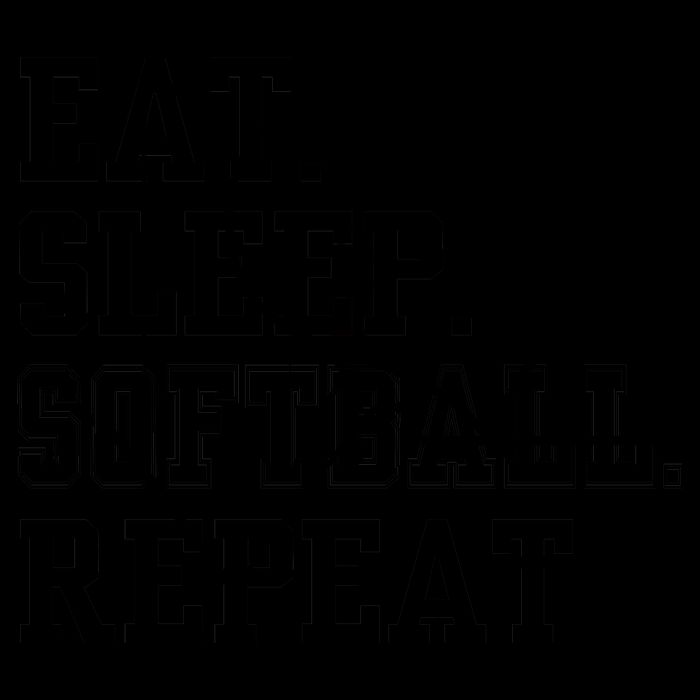 Eat Sleep Softball Repeat 16oz Travel Tumbler