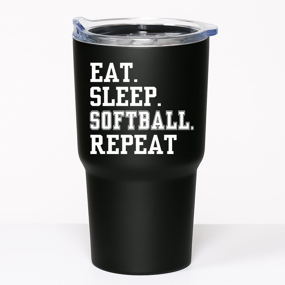 Eat Sleep Softball Repeat Tumbler