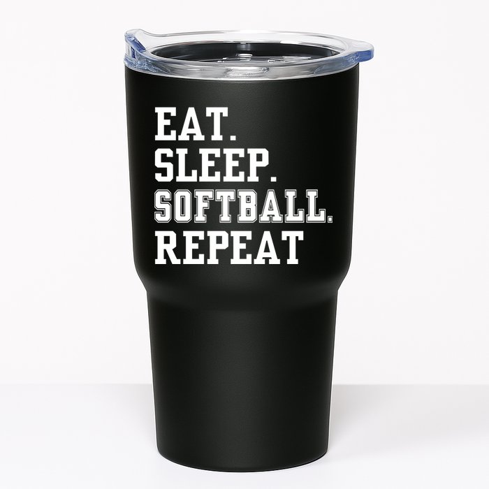 Eat Sleep Softball Repeat Tumbler