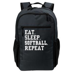 Eat Sleep Softball Repeat Daily Commute Backpack