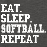 Eat Sleep Softball Repeat Vector Backpack
