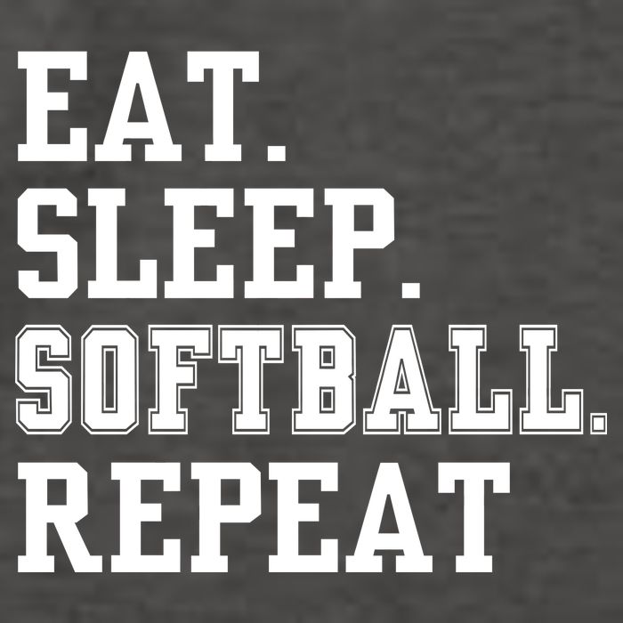 Eat Sleep Softball Repeat Vector Backpack