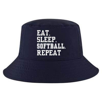 Eat Sleep Softball Repeat Cool Comfort Performance Bucket Hat