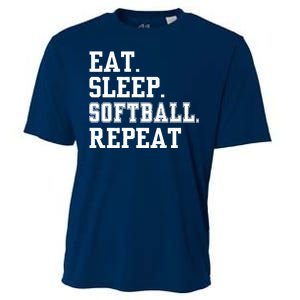 Eat Sleep Softball Repeat Cooling Performance Crew T-Shirt