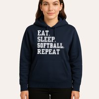 Eat Sleep Softball Repeat Hoodie