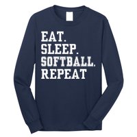 Eat Sleep Softball Repeat Long Sleeve Shirt