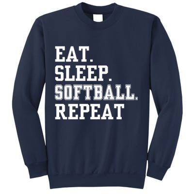Eat Sleep Softball Repeat Sweatshirt