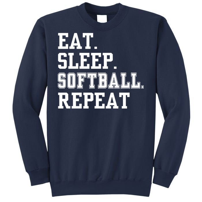 Eat Sleep Softball Repeat Sweatshirt