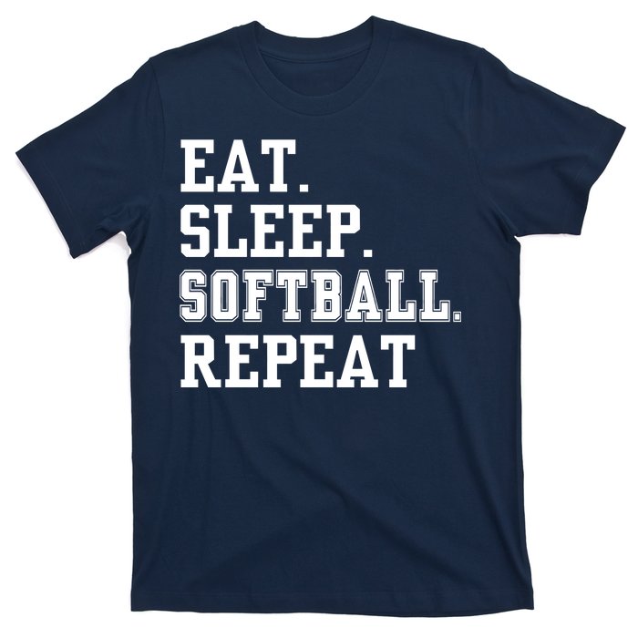 Eat Sleep Softball Repeat T-Shirt