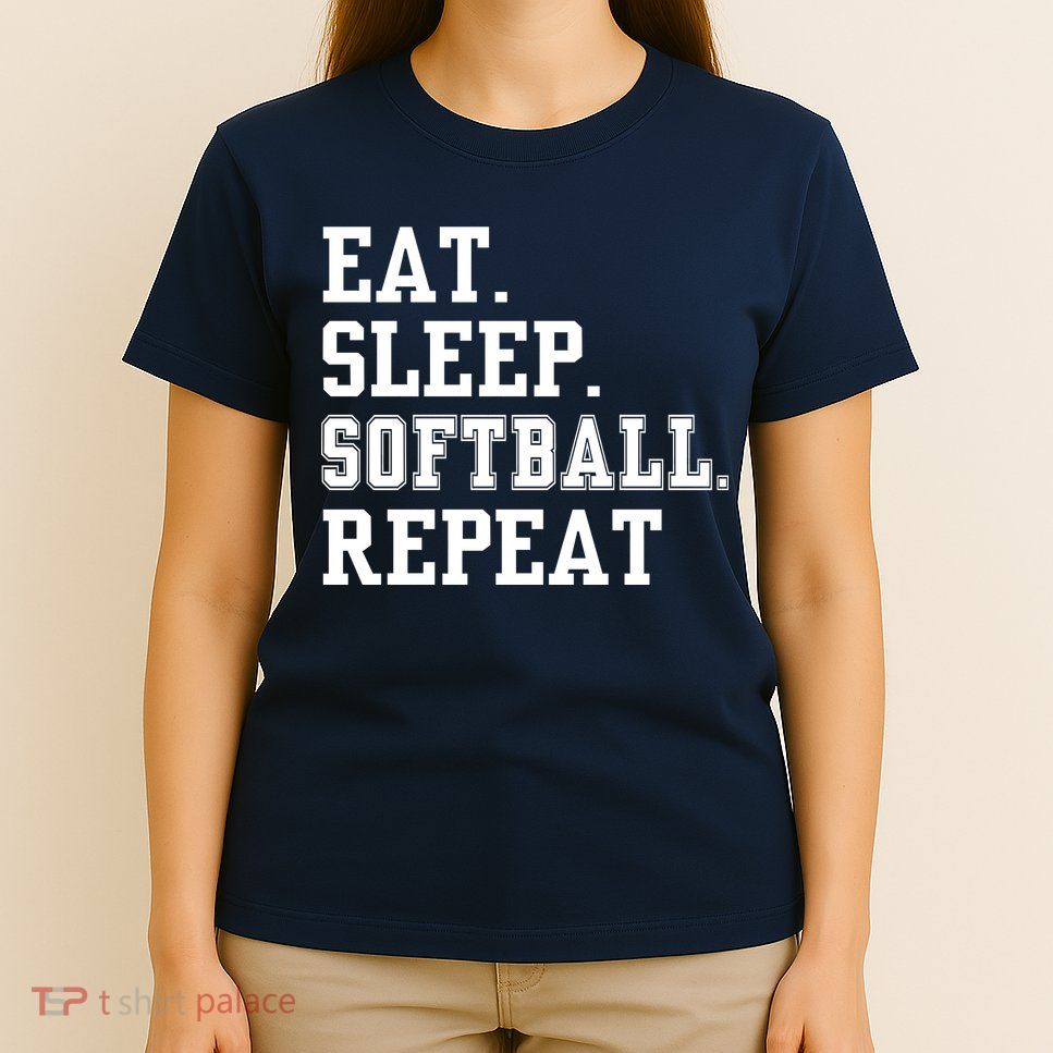 Eat Sleep Softball Repeat T-Shirt