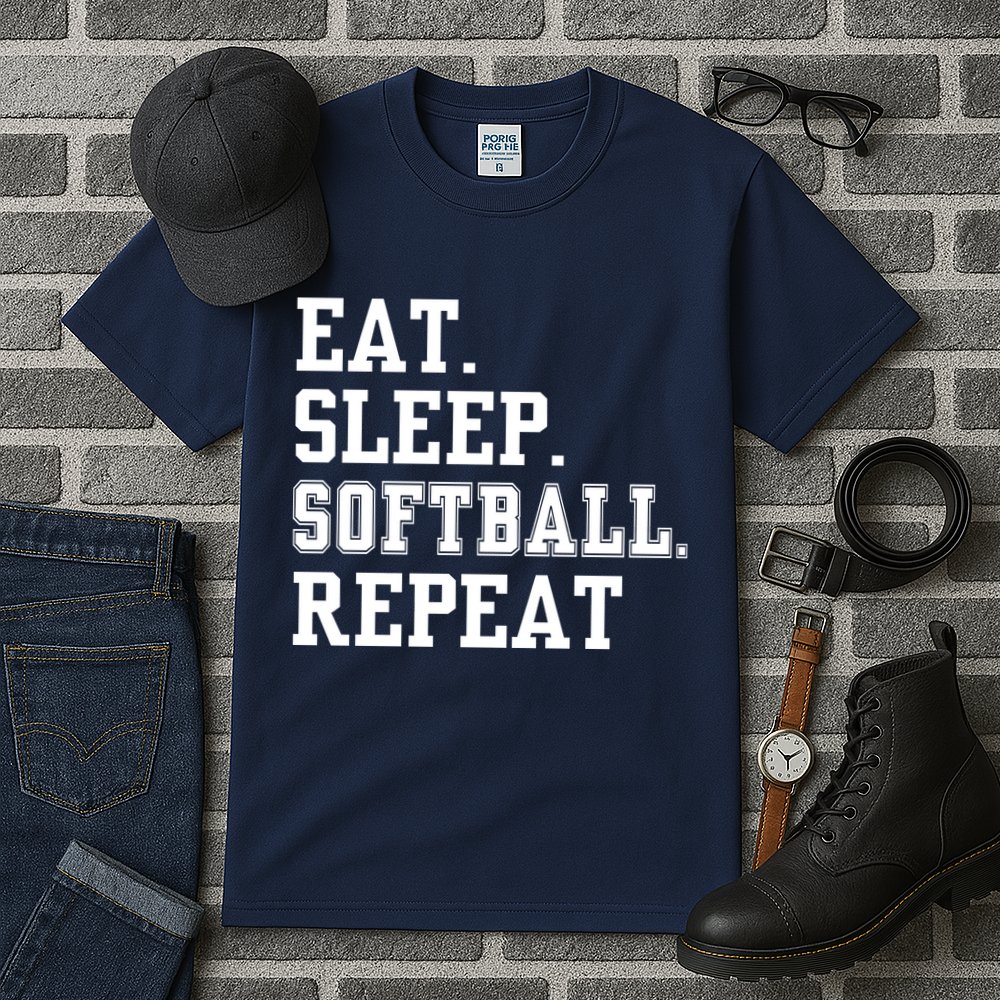 Eat Sleep Softball Repeat Tall T-Shirt