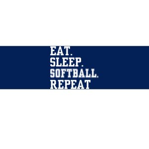 Eat Sleep Softball Repeat Bumper Sticker