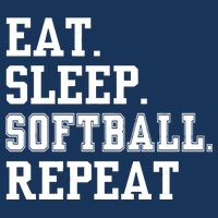 Eat Sleep Softball Repeat Sustainable Beanie