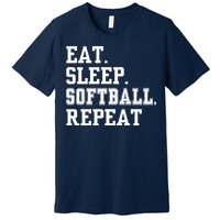 Eat Sleep Softball Repeat Premium T-Shirt