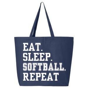 Eat Sleep Softball Repeat 25L Jumbo Tote