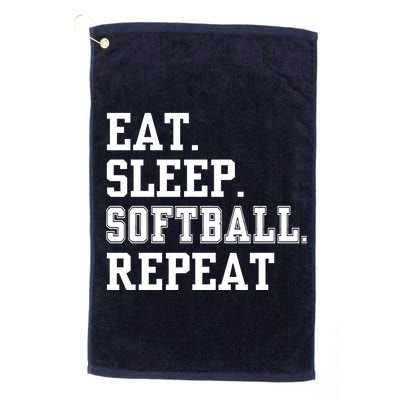 Eat Sleep Softball Repeat Platinum Collection Golf Towel