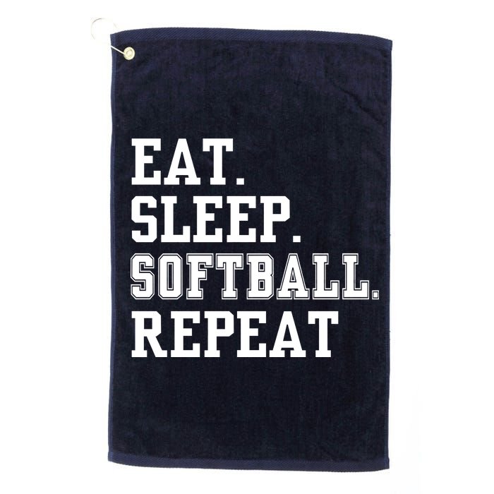 Eat Sleep Softball Repeat Platinum Collection Golf Towel