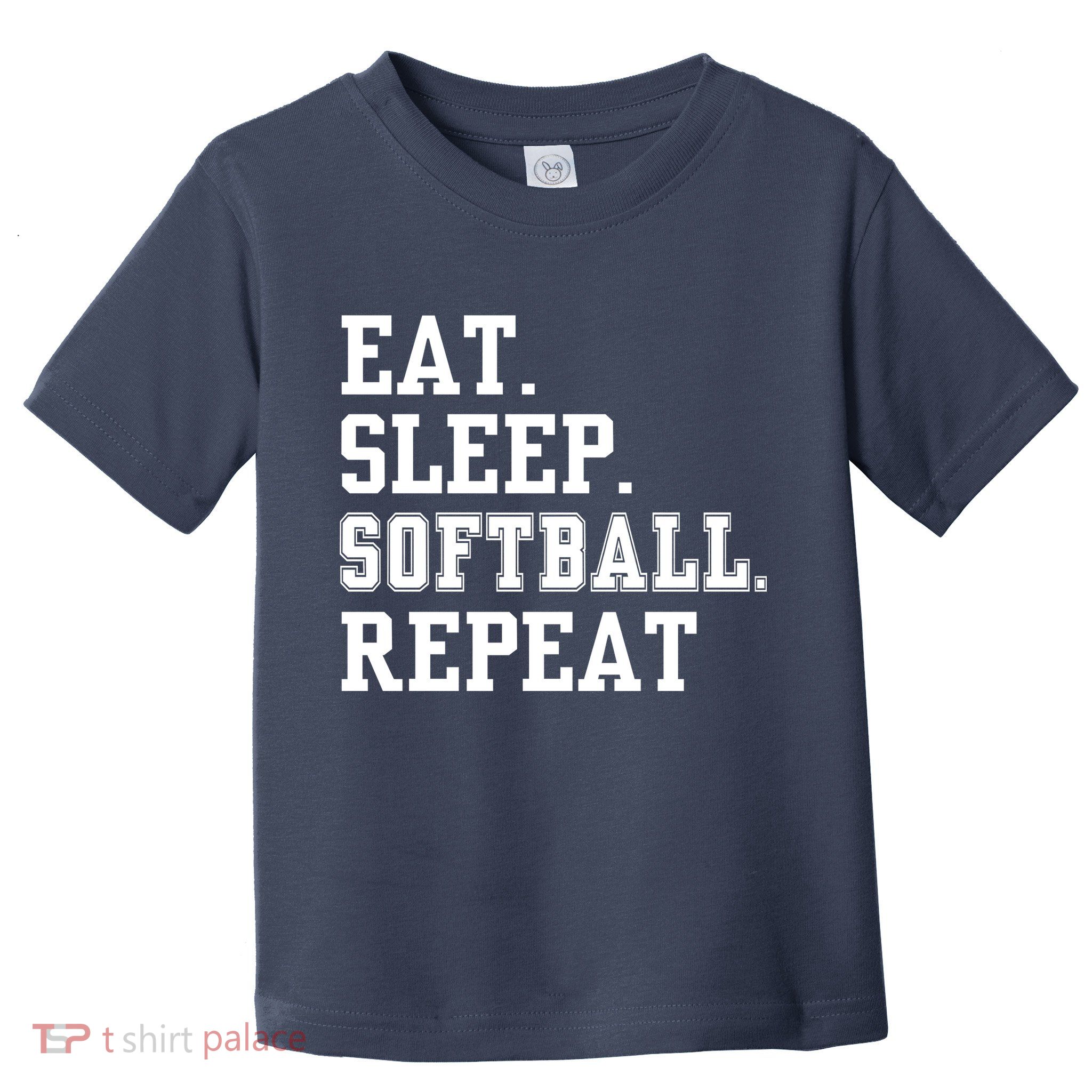 Eat Sleep Softball Repeat Toddler T-Shirt