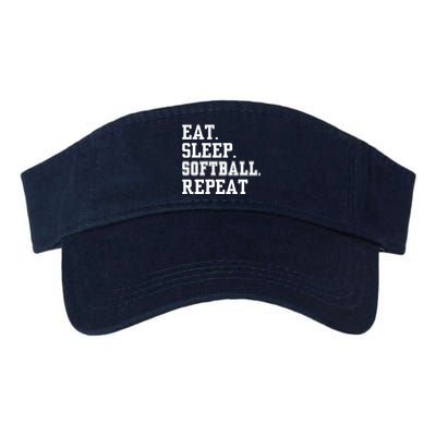 Eat Sleep Softball Repeat Visor