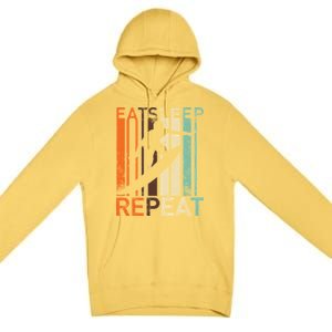 Eat Sleep Surf Repeat  Premium Pullover Hoodie