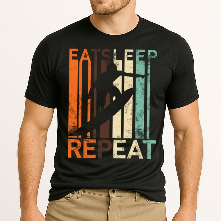 Eat Sleep Surf Repeat  Cooling Performance Crew T-Shirt