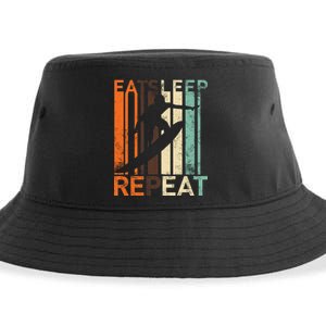 Eat Sleep Surf Repeat  Sustainable Bucket Hat