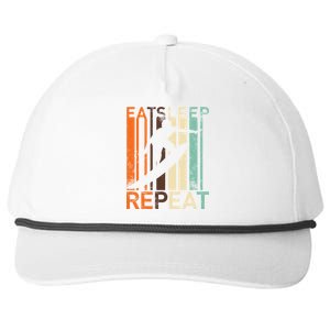 Eat Sleep Surf Repeat  Snapback Five-Panel Rope Hat