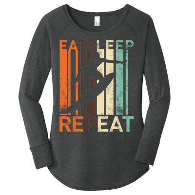 Eat Sleep Surf Repeat  Women's Perfect Tri Tunic Long Sleeve Shirt