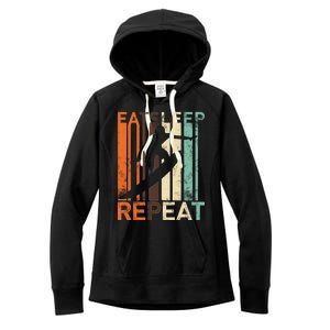 Eat Sleep Surf Repeat  Women's Fleece Hoodie