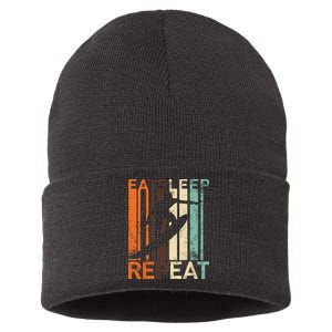 Eat Sleep Surf Repeat  Sustainable Knit Beanie