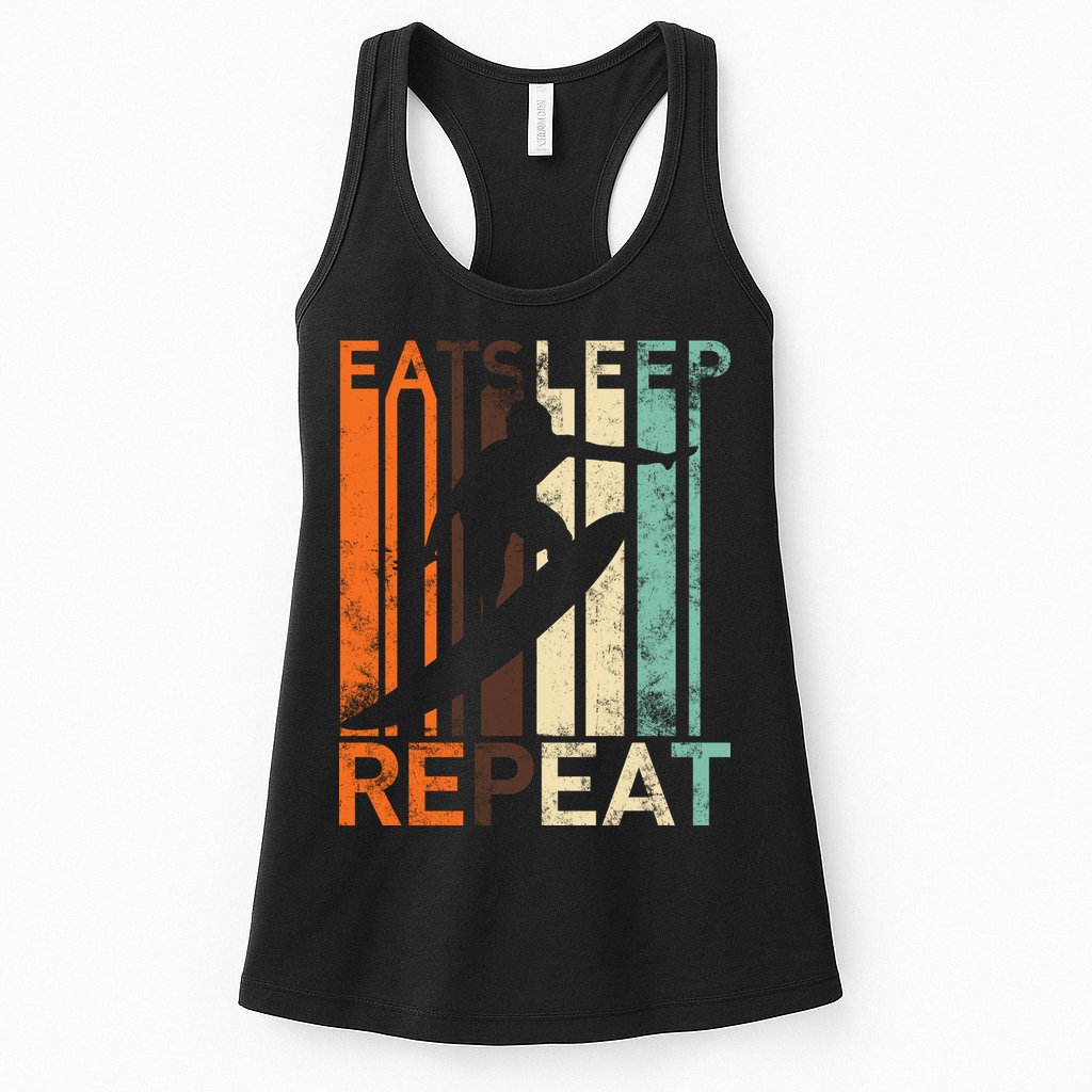 Eat Sleep Surf Repeat  Womens Tank Top