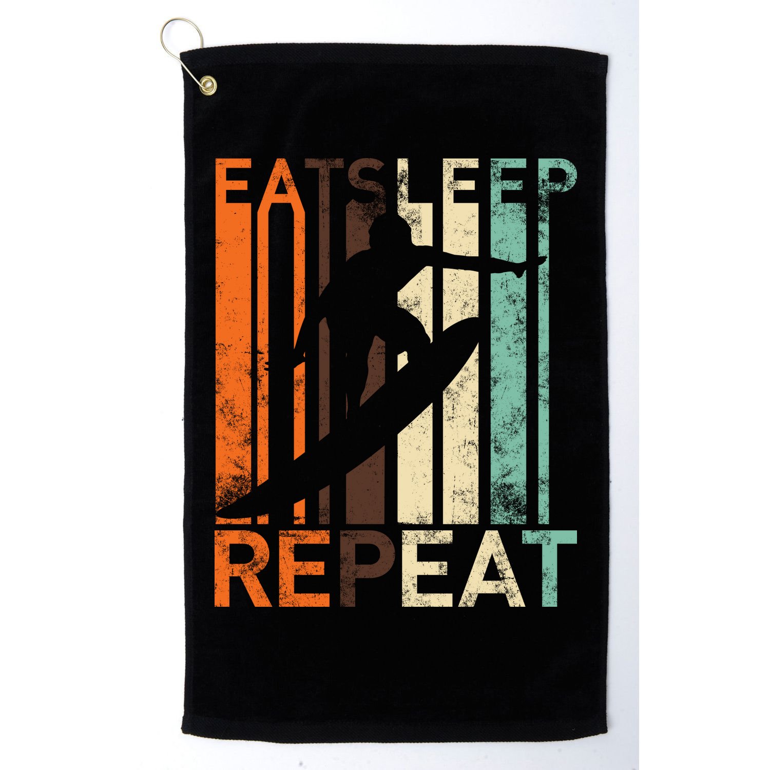 Eat Sleep Surf Repeat  Golf Towel