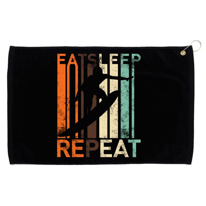 Eat Sleep Surf Repeat  Grommeted Golf Towel