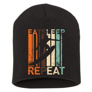 Eat Sleep Surf Repeat  Short Acrylic Beanie