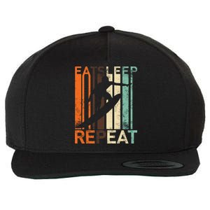 Eat Sleep Surf Repeat  Wool Snapback Cap