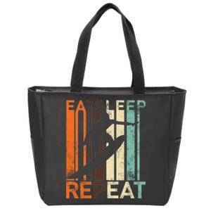 Eat Sleep Surf Repeat  Zip Tote Bag