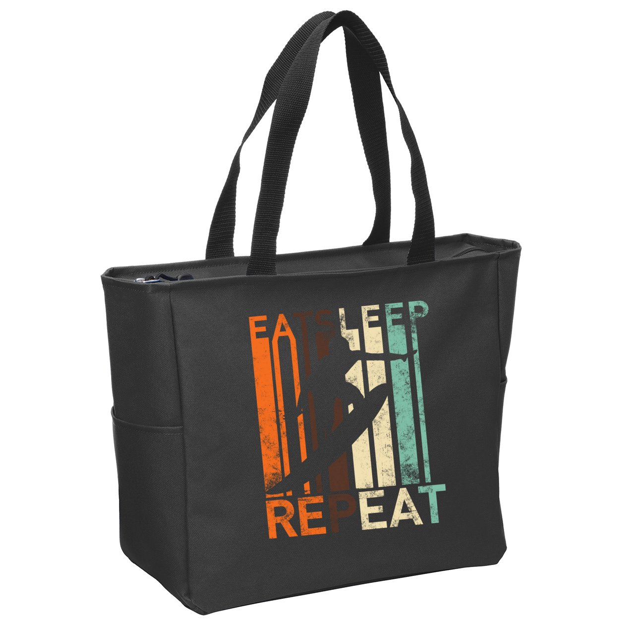 Eat Sleep Surf Repeat  Zip Tote Bag