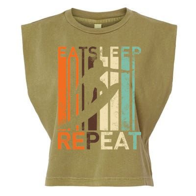 Eat Sleep Surf Repeat  Garment-Dyed Women's Muscle Tee