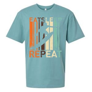 Eat Sleep Surf Repeat  Sueded Cloud Jersey T-Shirt